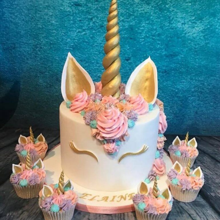 Unicorn teemainen kakku.