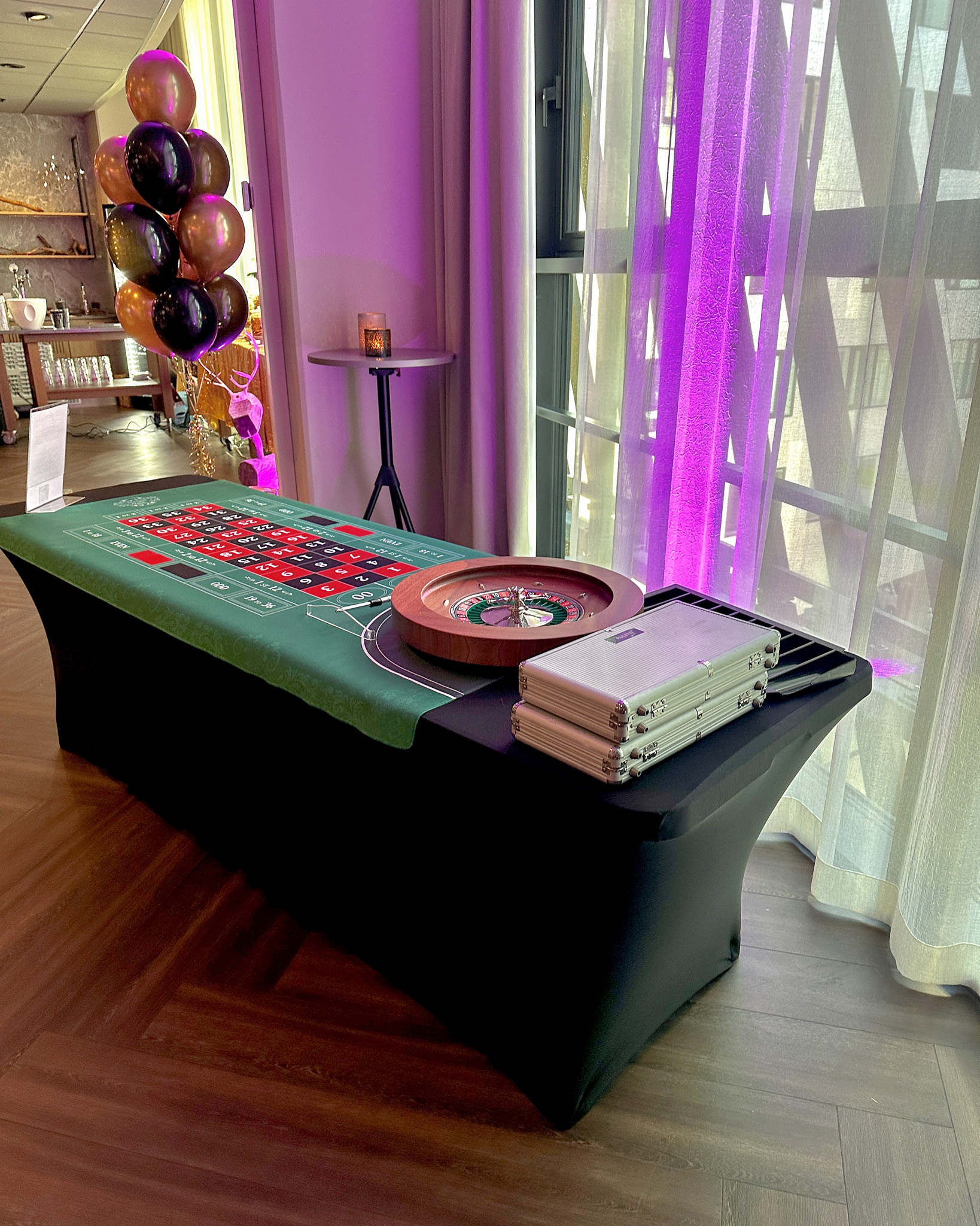 Pöytäruletti Las Vegas teemajuhlassa